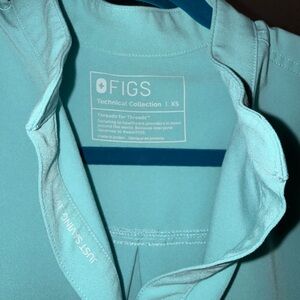 Figs Light Aqua Rafeala Scrub Top